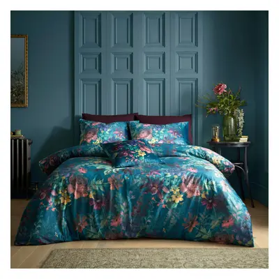 Catherine Lansfield Bridgerton Romantic Floral Single Duvet Cover Set with Pillowcase Teal