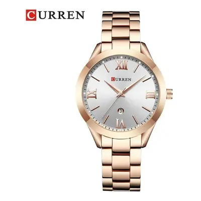 (white) Curren Gold Watch Women Watches Ladies Steel Women&apos;s Bracelet Watches Female Clock 