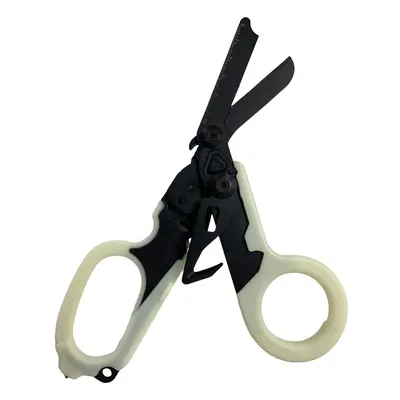 (Black Fluorescence) Multifunction Portable Emergency Shears with Lock Latch Tactical Folding Sc