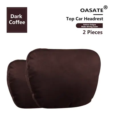 (2Pcs Coffee) Top Quality Car Headrest Neck Support Seat / Maybach Design Class Soft