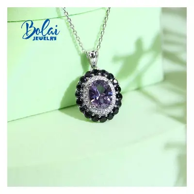 (purple, m) Sterling Silver Pendant Necklace With Color Change Alexander Fine Jewelry For Women 