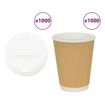 (12oz/300ml) vidaXL Paper Coffee Cups with Lids pcs 4oz 100ml paper cup