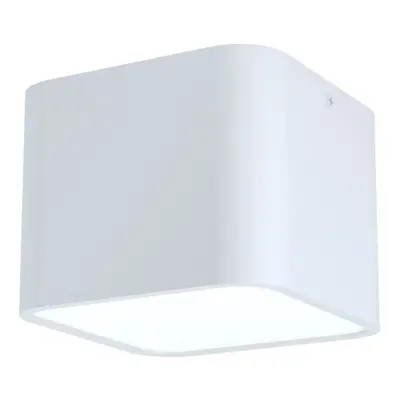 Wall / Ceiling Light White Aluminium Square Downlight x 28W E27 Bulb