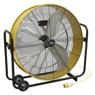 30" Industrial High Velocity Drum Fan - Speed Settings - Wheeled Stand - 110V