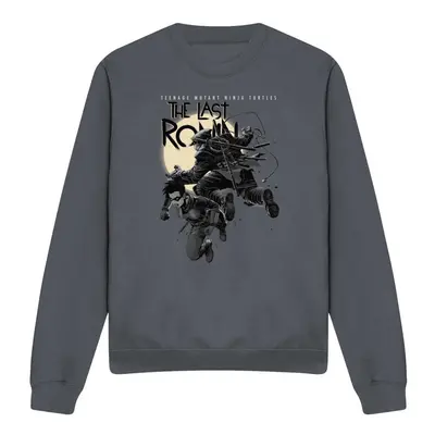 (L, Charcoal) Teenage Mutant Ninja Turtles Unisex Adult Casey Jones Leaping Sweatshirt