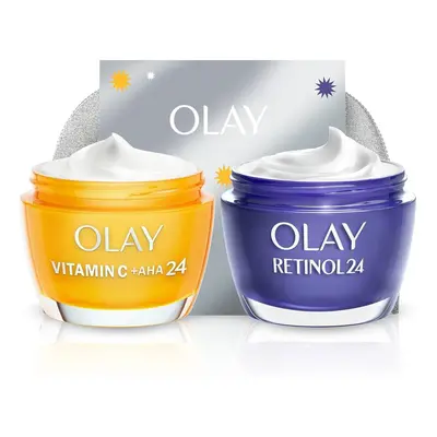 Olay Regenerist Face Cream & Retinol24 Night Cream Gift Set for Women, 50ml