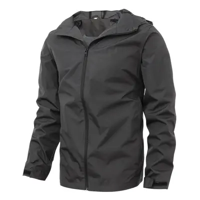 (gray, XXXL) Outdoor storm jacket Spring and autumn men and women's thin windproof jacket with c