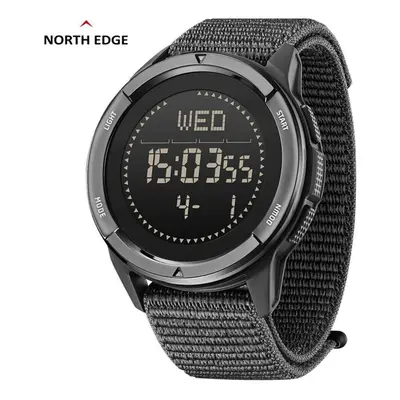 (black) North Edge Apls Men&apos;s Carbon Fiber Digital Watch Shock Militray Sports Super Light 