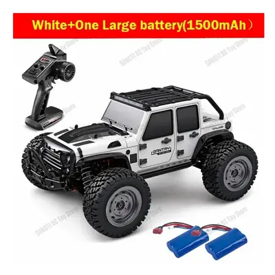 (16103-White-2B) or 80KM/H Rc Cars 1/16 Off Drift Road 4WD with LED 2.4G Waterproof Remote Contr