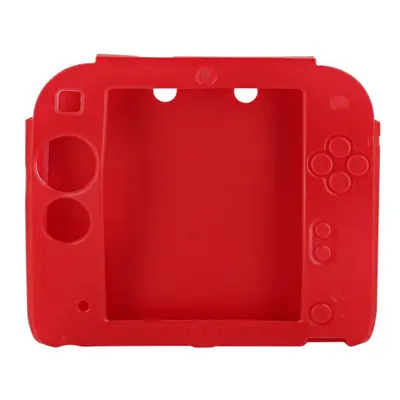 (Red silicone case) 2DS EVA Protector Hard Travel Carry Case cover Pouch bag Clear Touch Film Sc