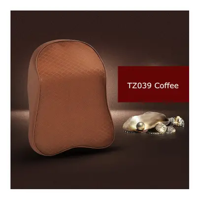 (TZ039 Coffee 1pcs) 1PCS memory foam cute car seat headrest pillow solid for the neck rest