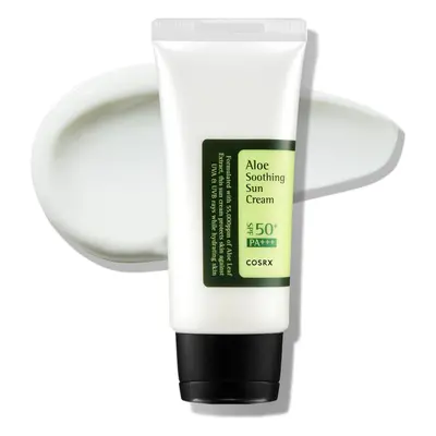 Aloe Soothing Sun Cream SPF 50+++, Daily Hydrating Sunscreen for Dry Sensitive Skin, UVA&UVB Pro