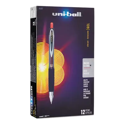 uni-ball Signo Gel Roller Ball Retractable Gel Pen Red Ink Micro Fine Dozen