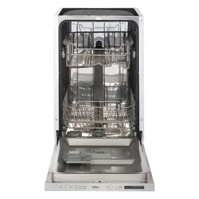 Belling IDW45 Fully Integrated Slimline Dishwasher - Stainless Steel Control Panel with Fixed Do