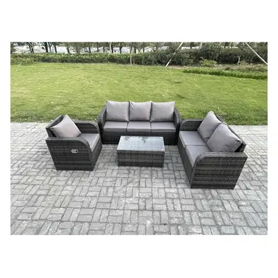 Fimous Patio Garden Furniture Sets Wicker Seater Outdoor Rattan Furniture Sofa Sets with Lovesea