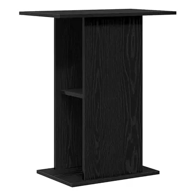 vidaXL Aquarium Stand Black Oak 60.5x36x72.5 cm Engineered Wood