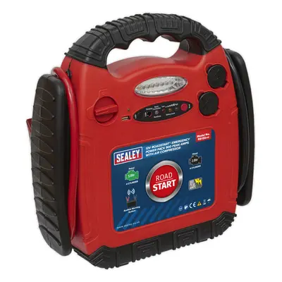 900A Emergency Jump Starter with Air Compressor - Tyre Pump Pressure Gauge