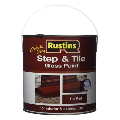 Rustins STRDW2500 Quick Dry Step & Tile,Red, 2.5L