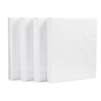 Amazon Basics 3-Ring Binder 1-Inch - White 4-Pack