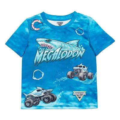 Monster Jam Megalodon Monster Truck Little Boys TShirt Tie Dye Blue