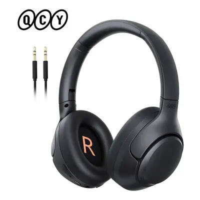 (H3-Black) QCY H3 ANC Wireless Headphones Bluetooth 5.4 Hi-Res Audio Over Ear Headset