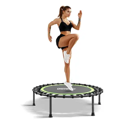 (42IN-Green-No Handle) 42â/45" Rebounder Trampoline for Adults with Handle Bar, Silent Mini