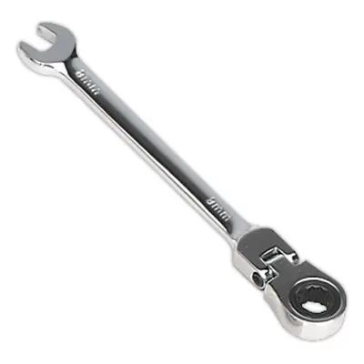 8mm Flexible Ratchet Combination Spanner - Flexible Ring Head - Chrome Vanadium