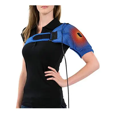 Heated Shoulder Support Brace, Shoulder Heating Pad with Adjustable Strap, USB Electric Arm Wrap