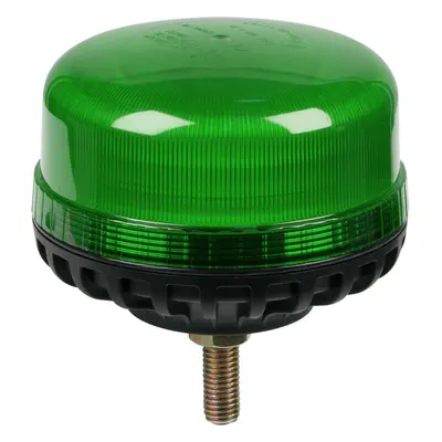 12V / 24V Fixed LED Rotating Green Beacon Light - 12mm Threaded Fixing Bolt