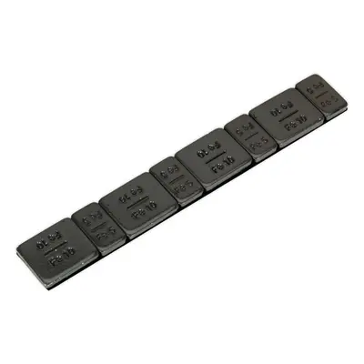 50 PACK & 10g Adhesive Wheel Weights - Strip of - Zinc Plated Steel - Black