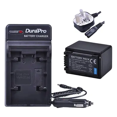 DuraPro 1Pc 3900mAh VW-VBT380 VBT380 VW-VBT190 VBT190 Battery + AC Wall/Car Charger for Panasoni