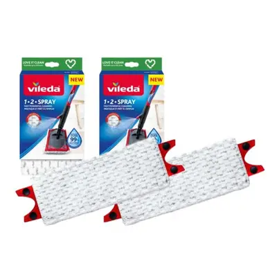 Vileda Spray Mop Refill, Pack of 2, Spray Mop Head Replacements, Authentic Vileda Mop Head