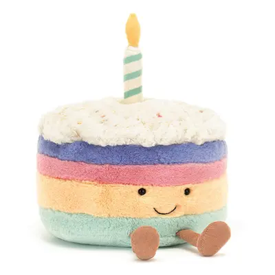 (Amuseables Rainbow Birthday Cake 22cm ) Jellycat Series Plush Toys