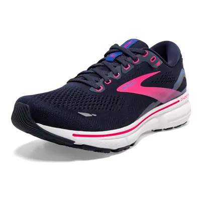 Brooks Women's Ghost Neutral Running Shoe - Peacoat/Blue/Pink - 10.5 Medium