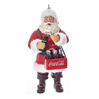 Kurt Adler Coca-Cola Santa Opening Coke Bottle Ornament