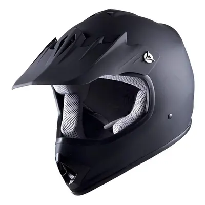 WOW Youth Kids Motocross BMX MX ATV Dirt Bike Helmet Racing Matt Black