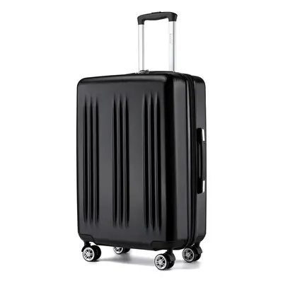 (Black, inch) 20/24/28 Inch Expandable ABS+PC Suitcase With TSA Lock