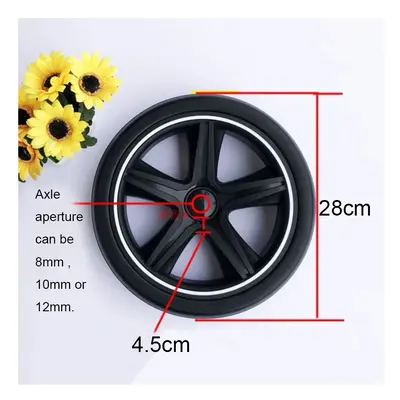 (28cm back A) Universal Stroller Wheels For Baby Trolley Including Tyre Different Size Front And