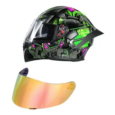 (pink, 2XL) Motorcycle Helmet Unisex Adult Cool Rider Equipment Four Seasons New Street Touring 