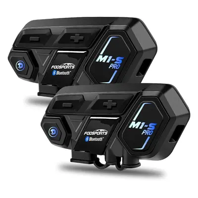 Motorbike Intercom, Fodsports M1-S pro Helmet Intercom 2000m Riders Group Motorcycle Communicati