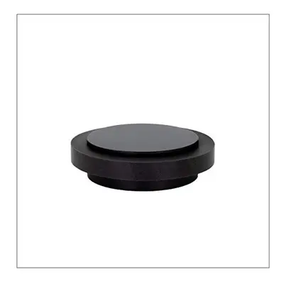 EVI Herrajes I-203 35X12-NG Adhesive Door Stop, Painted Black-Black Rubber, 35Ã x 14mm