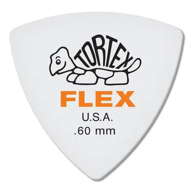 Jim Dunlop Dunlop Tortex Flex Triangle .60mm Orange Guitar Pick-72 Pack 456R.60