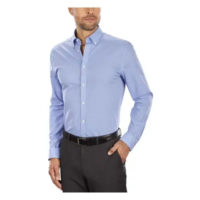 Tommy Hilfiger mens Slim Fit Non Iron Gingham Dress Shirt English Blu