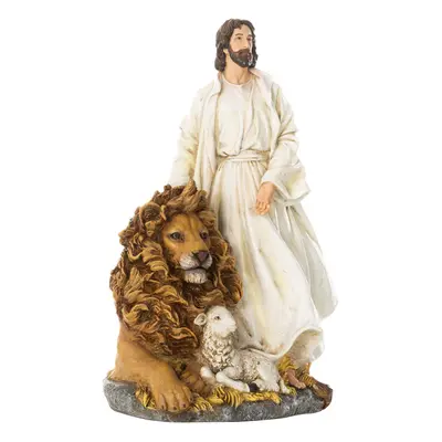 Josephs Studio by Roman Jesus with Lion and Lamb Figure Renaissance Collection H Resin and Stone