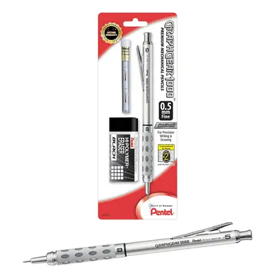 Pentel GraphGear Mechanical Pencil 0.5mm Premier Drafting Kit with Pencil Eraser Refill Tube and