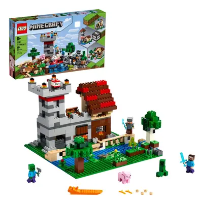 LEGO Minecraft The Crafting Box 3.0 Minecraft Brick Construction Toy and Minifigures Castle and 