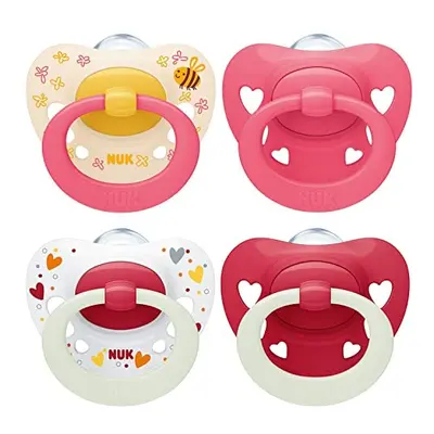 Signature Day & Night Baby Dummy months Soothes 95% of Babies Heart-Shaped BPA-Free Silicone Soo