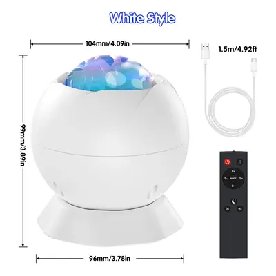 (White) Galaxy Projector Light for Bedroom Aurora Night Light Room Decor for Kids