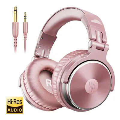 (Rose-Gold) Oneodio Over Ear Headphones Hifi Studio DJ Headphone Wired Monitor Music