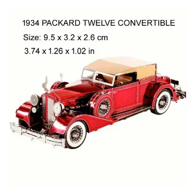 DIY Metal Puzzle 3D Stereoscopic Assembly Model Puzzle Game Colorful Retro Vintage Car Assembly 